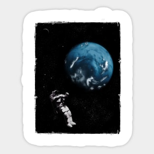 Astronaut Floating In Space Sticker